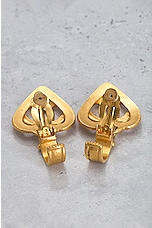 FWRD Renew Chanel Heart Clip On Earrings in Gold, view 5, click to view large image.