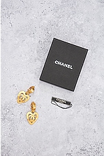 FWRD Renew Chanel Heart Clip On Earrings in Gold, view 8, click to view large image.