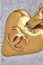 FWRD Renew Chanel Coco Mark Heart Necklace in Gold, view 6, click to view large image.