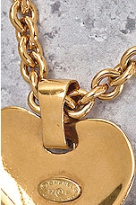 FWRD Renew Chanel Coco Mark Heart Necklace in Gold, view 7, click to view large image.