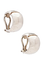 FWRD Renew Chanel Cuff Earrings in Silver, view 1, click to view large image.