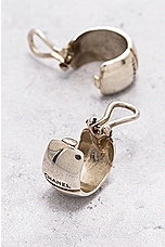 FWRD Renew Chanel Cuff Earrings in Silver, view 4, click to view large image.