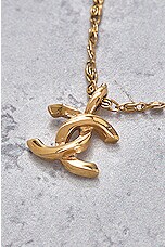 FWRD Renew Chanel Coco Mark Pendant Necklace in Gold, view 6, click to view large image.