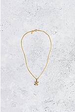 FWRD Renew Chanel Coco Mark Necklace in Gold, view 2, click to view large image.