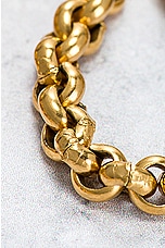 FWRD Renew Chanel Coco Mark Clover Necklace in Light Gold, view 7, click to view large image.
