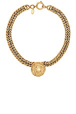 FWRD Renew Chanel Cambon Double Chain Necklace in Gold, view 1, click to view large image.