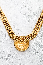 FWRD Renew Chanel Cambon Double Chain Necklace in Gold, view 3, click to view large image.