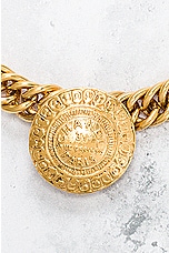 FWRD Renew Chanel Cambon Double Chain Necklace in Gold, view 5, click to view large image.