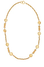 FWRD Renew Chanel Chain Necklace in Gold, view 1, click to view large image.