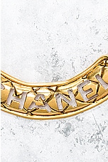 FWRD Renew Chanel Logo Chain Necklace in Gold, view 5, click to view large image.