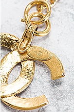 FWRD Renew Chanel Coco Mark Necklace in Light Gold, view 4, click to view large image.