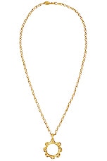 FWRD Renew Chanel Coco Pendant Necklace in Gold, view 1, click to view large image.