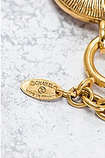 FWRD Renew Chanel Coco Mark Necklace in Light Gold, view 5, click to view large image.