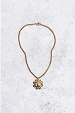 FWRD Renew Chanel Coco Mark Flower Necklace in Gold, view 2, click to view large image.