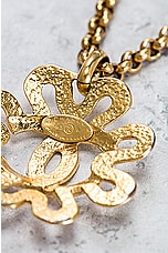 FWRD Renew Chanel Coco Mark Flower Necklace in Gold, view 5, click to view large image.
