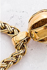FWRD Renew Chanel Coco Mark Chain Necklace in Gold, view 5, click to view large image.