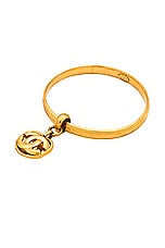 FWRD Renew Chanel Coco Mark Bangle in Gold, view 1, click to view large image.