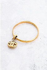 FWRD Renew Chanel Coco Mark Bangle in Gold, view 2, click to view large image.