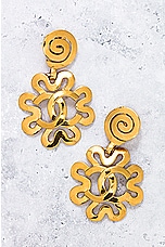 FWRD Renew Chanel 1995 CC Clover Earrings in Gold, view 2, click to view large image.