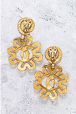 FWRD Renew Chanel 1995 CC Clover Earrings in Gold, view 3, click to view large image.