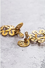 FWRD Renew Chanel 1995 CC Clover Earrings in Gold, view 5, click to view large image.