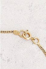FWRD Renew Chanel Coco Mark Rhinestone Necklace in Gold, view 5, click to view large image.