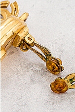 FWRD Renew Chanel Coco Mark Earrings in Gold, view 4, click to view large image.