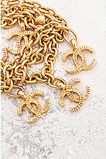 FWRD Renew Chanel Coco Mark Chain Bracelet in Gold, view 5, click to view large image.
