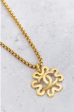 FWRD Renew Chanel Coco Mark Pendant Necklace in Gold, view 3, click to view large image.
