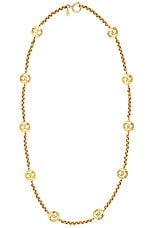 FWRD Renew Chanel Coco Mark Necklace in Gold, view 1, click to view large image.