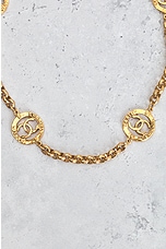 FWRD Renew Chanel Coco Mark Necklace in Gold, view 3, click to view large image.