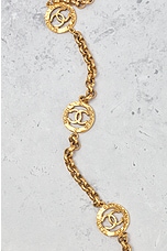 FWRD Renew Chanel Coco Mark Necklace in Gold, view 5, click to view large image.