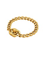 FWRD Renew Chanel Turnlock Bracelet in Gold, view 1, click to view large image.