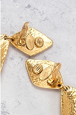 FWRD Renew Chanel Coco Mark Quilted Earrings in Gold, view 3, click to view large image.