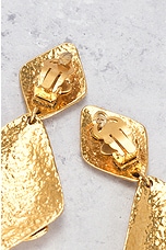 FWRD Renew Chanel Coco Mark Quilted Earrings in Gold, view 5, click to view large image.