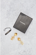 FWRD Renew Chanel Logo Clip-On Earrings in Gold, view 6, click to view large image.