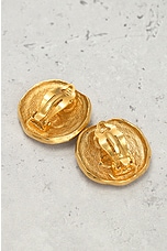 FWRD Renew Chanel Lion Earrings in Gold, view 4, click to view large image.