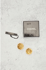 FWRD Renew Chanel Lion Earrings in Gold, view 6, click to view large image.