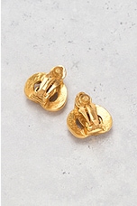 FWRD Renew Chanel 1997 Coco Mark Clip-On Earrings in Gold, view 4, click to view large image.