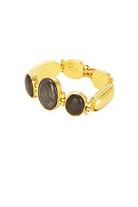 FWRD Renew Chanel Coco Mark Stone Bracelet in Gold, view 1, click to view large image.