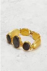 FWRD Renew Chanel Coco Mark Stone Bracelet in Gold, view 2, click to view large image.