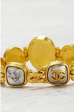 FWRD Renew Chanel Coco Mark Stone Bracelet in Gold, view 4, click to view large image.