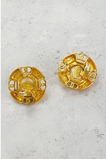 FWRD Renew Chanel 1993 Pearl Clip-On Earrings in Gold, view 4, click to view large image.