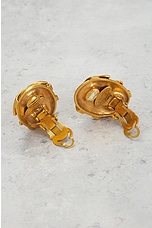 FWRD Renew Chanel 1994 Coco Mark Clip-On Earrings in Gold, view 3, click to view large image.