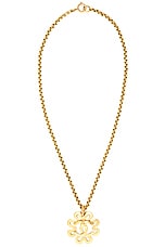 FWRD Renew Chanel Coco Mark Comet Necklace in Gold, view 1, click to view large image.