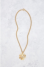 FWRD Renew Chanel Coco Mark Comet Necklace in Gold, view 2, click to view large image.
