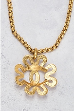 FWRD Renew Chanel Coco Mark Comet Necklace in Gold, view 4, click to view large image.