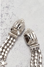 FWRD Renew Chanel Rhinestone Earrings in Silver, view 3, click to view large image.