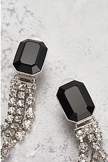 FWRD Renew Chanel Rhinestone Earrings in Silver, view 5, click to view large image.