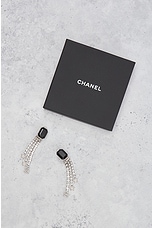 FWRD Renew Chanel Rhinestone Earrings in Silver, view 6, click to view large image.